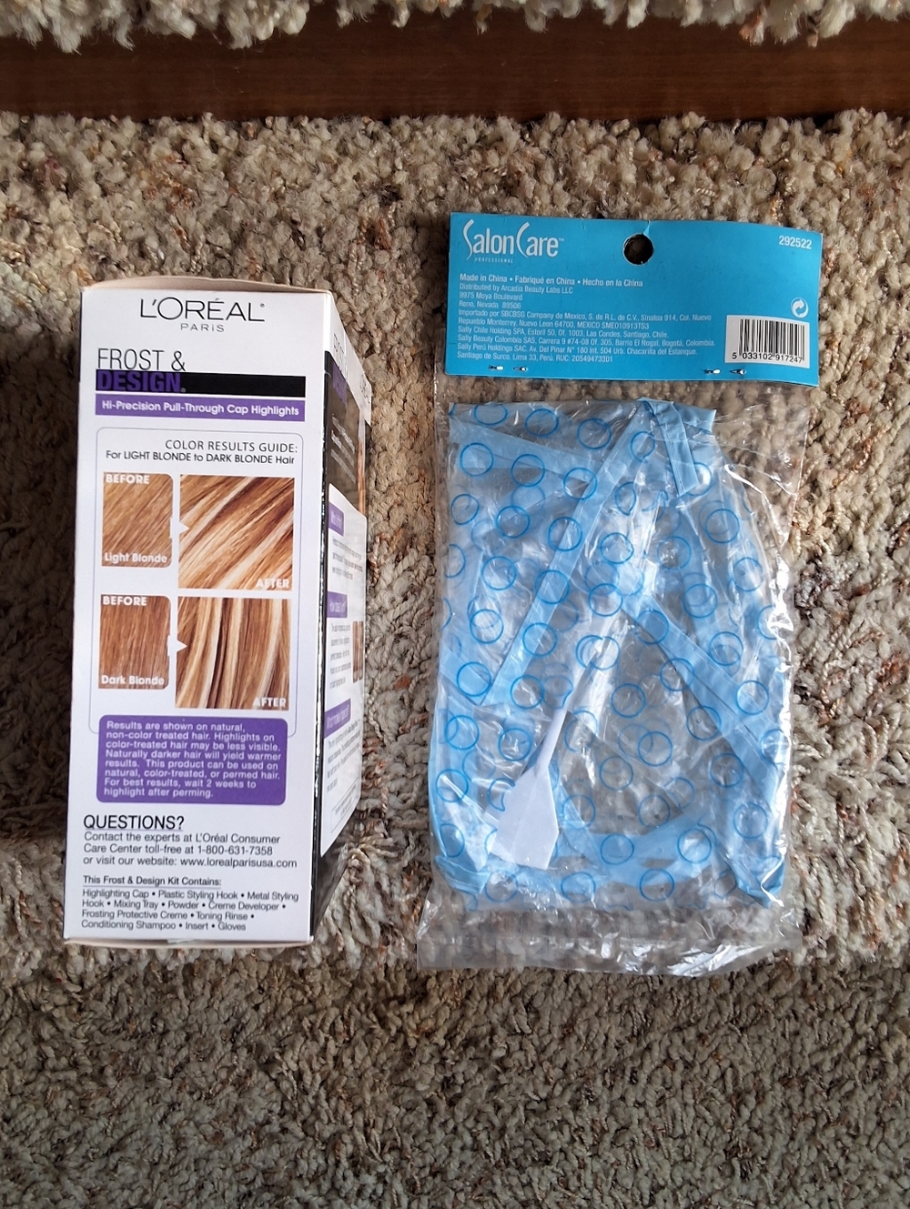 #1 Set NEW, L'Oreal Frost & Design Highlighting Cap Set in Champagne Blonde - Picture 3 of 5